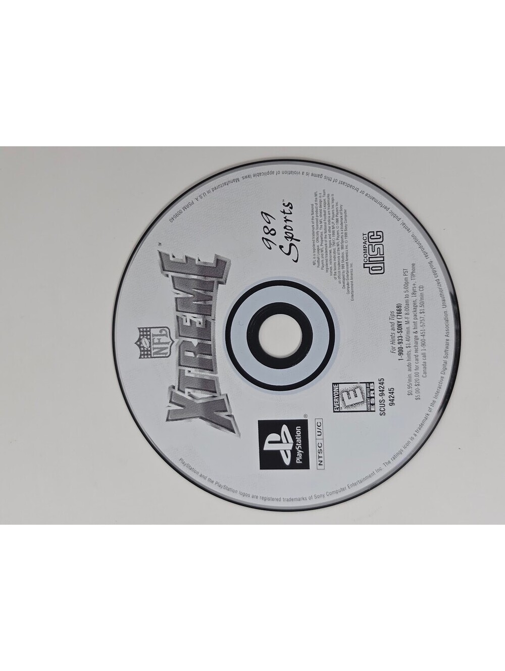 NFL Xtreme Sony PlayStation PS1 Sports Game Disc Only Heavily Played